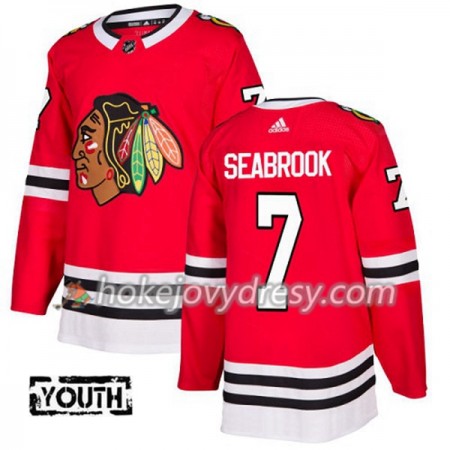 Dětské Hokejový Dres Chicago Blackhawks Brent Seabrook 7 Červená 2017-2018 Adidas Authentic